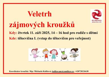 Pozvánka na Veletrh zájmových kroužků na Milíčově 2025/2026