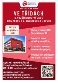 Volná místa ve třídách s rozšířenou výukou jazyků