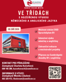 Otevíráme výběrovou 6. třídu s rozšířenou výukou anglického a německého jazyka